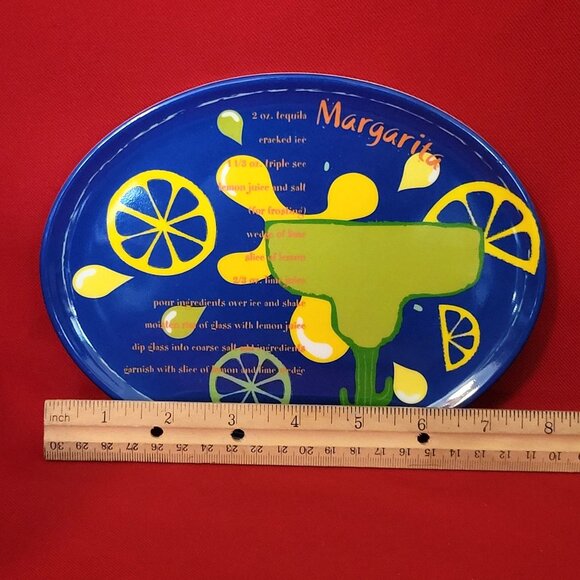Precidio Melamine Snack Plate Pinacolada Margarita Recipe Set of 2 - Picture 8 of 11